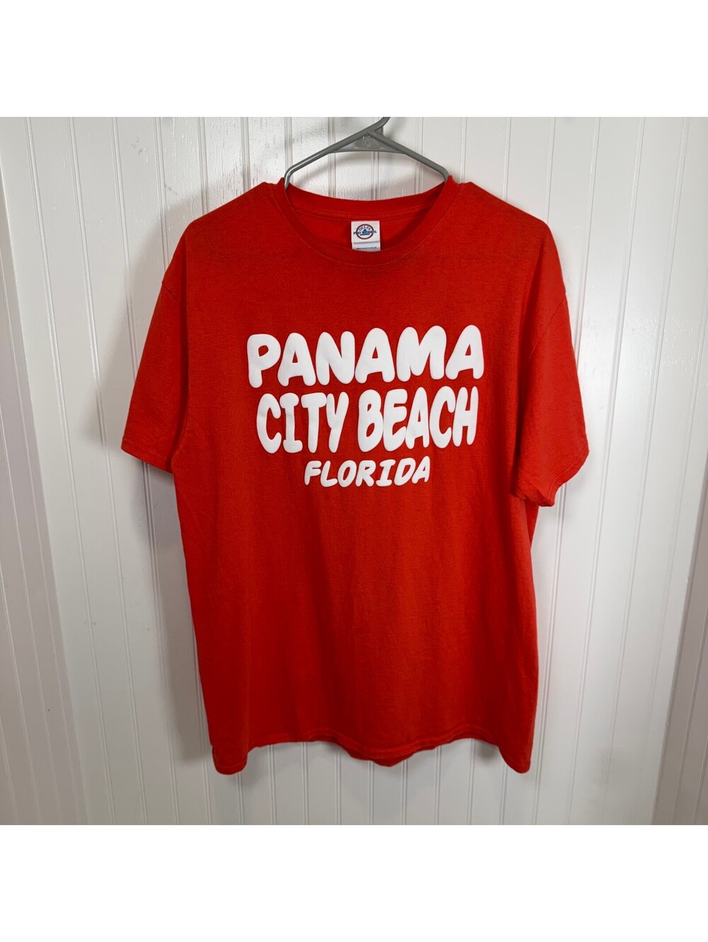 Vintage Y2K Panama City Beach Florida T Shirt Large Red Bubble Graphic Men's L
